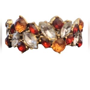 NWT ViVl Genuine Crystal Pink/ Red Stretch Bracelet Small Wrist